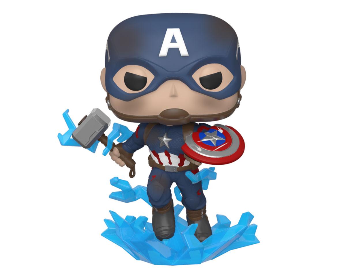 Funko Pop Capitán América con Escudo Roto y Mjolnir - Avengers: Endgame