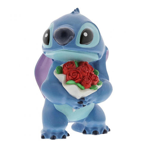 Figura Enesco Disney Lilo & Stitch - Stitch con Ramo de Rosas