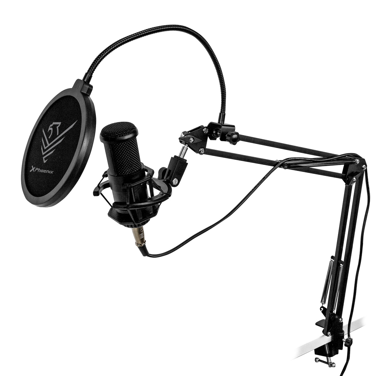 Micrófono Phoenix Streamcast Pro para Gaming con Brazo Articulado y Filtros Antipop