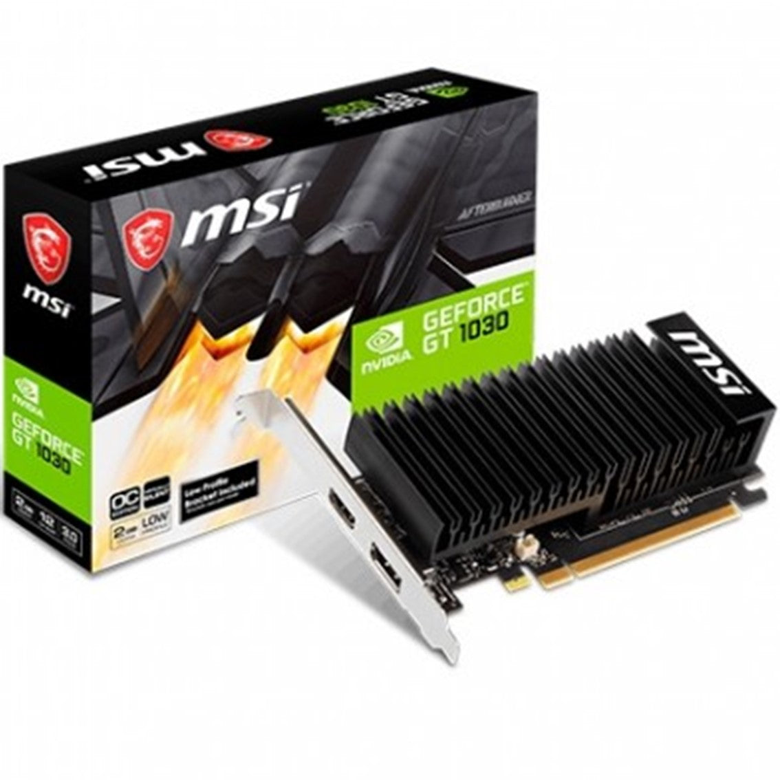 Tarjeta Gráfica MSI GT 1030 2GB DDR4 - HDMI y DisplayPort Low Profile
