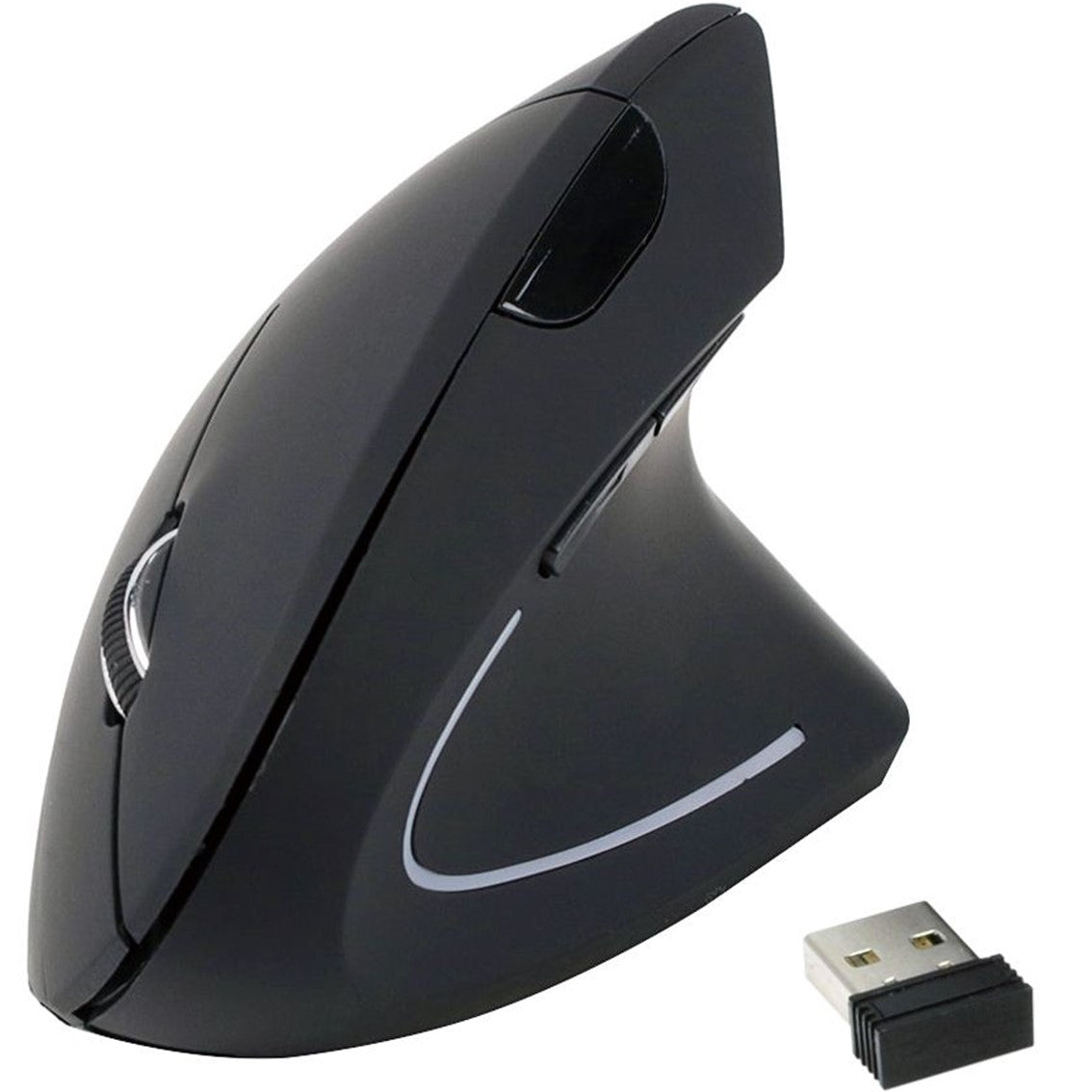 Ratón Ergonómico Inalámbrico 2.4GHz - Óptico 1600 DPI con Receptor Nano