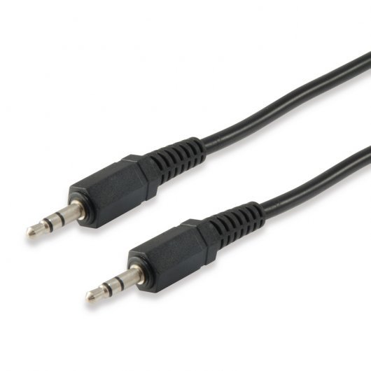 Cable de Audio Mini Jack 3,5 mm Macho - 2,5 m Negro