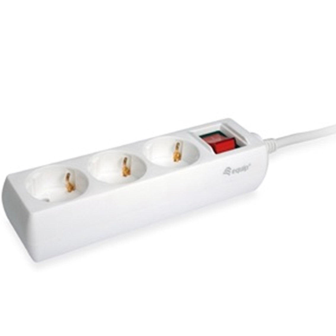 Regleta de Alimentación Equip con 3 Tomas y Botón de Encendido/Apagado - 1.5m Blanca