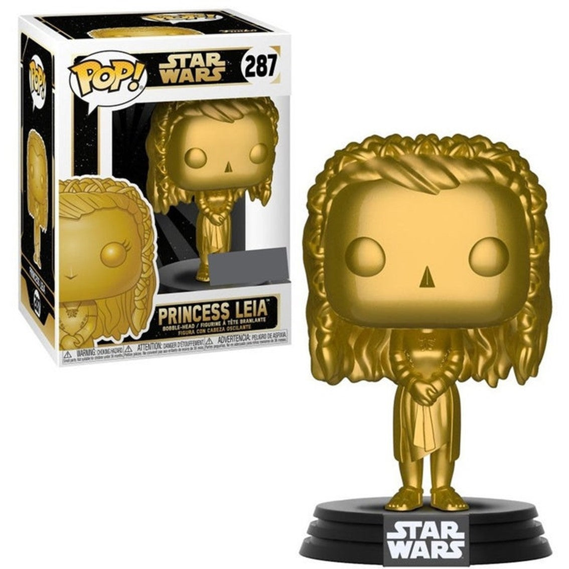 Funko Pop Star Wars - Princesa Leia Dorada Edición Especial 9 cm