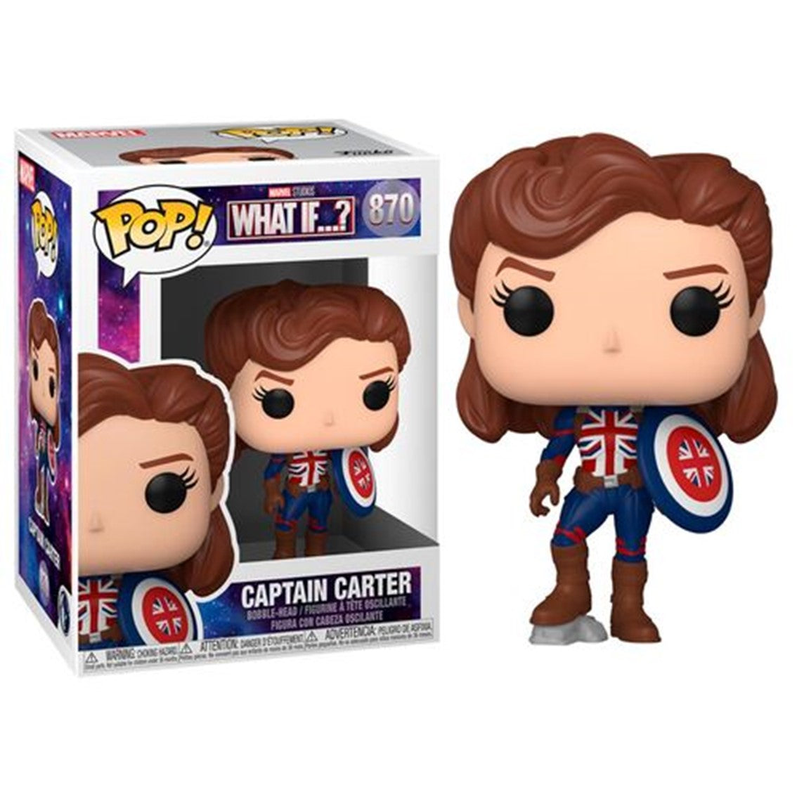 Funko Pop Marvel: Capitana Carter - What If (9 cm)