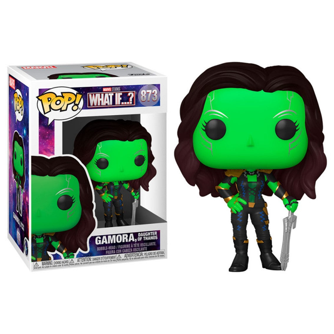 Figura de Vinilo Funko Pop Marvel What If: Gamora Hija de Thanos - 9 cm