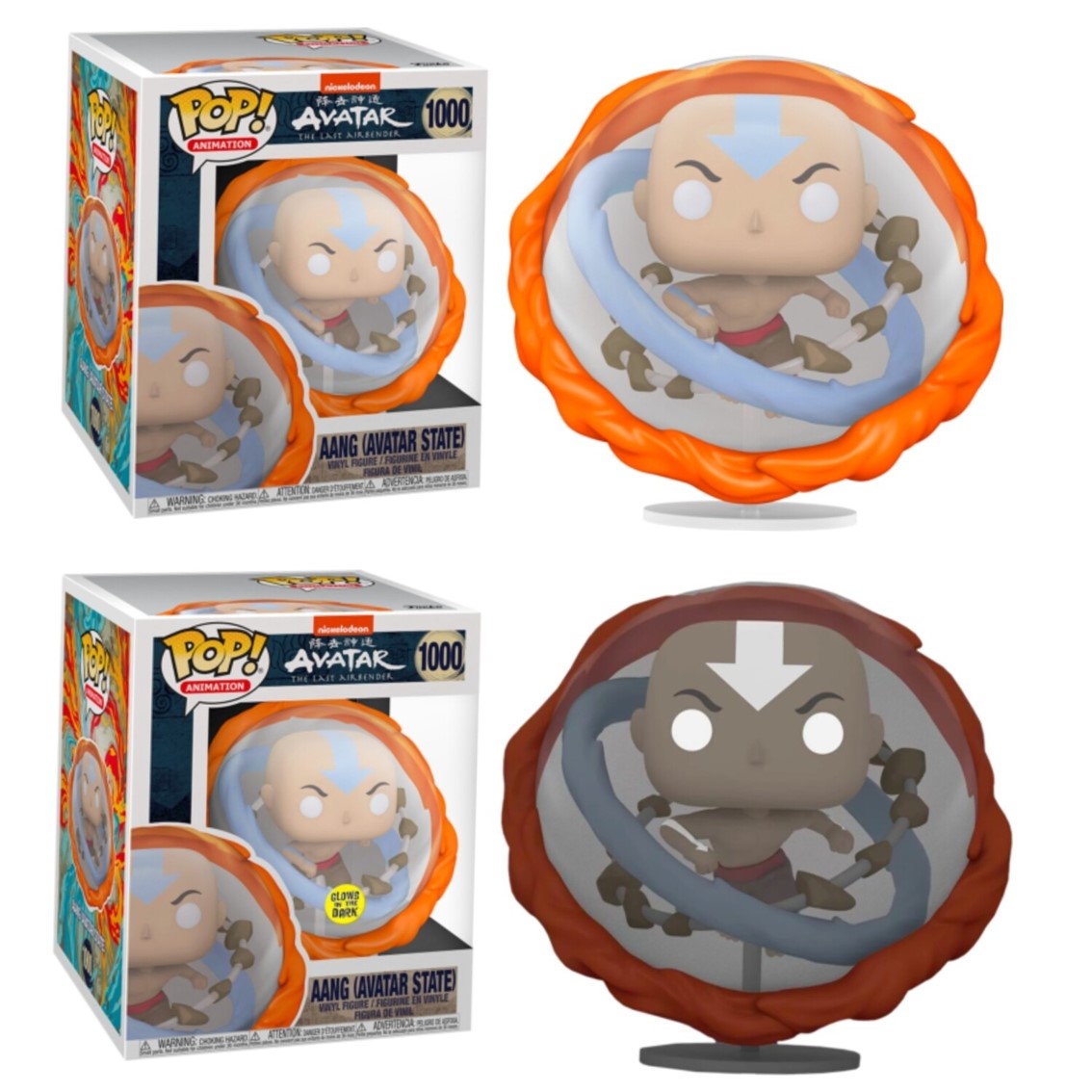 Funko Pop Aang - Avatar: La Leyenda de Aang, Edición Especial Glow in the Dark