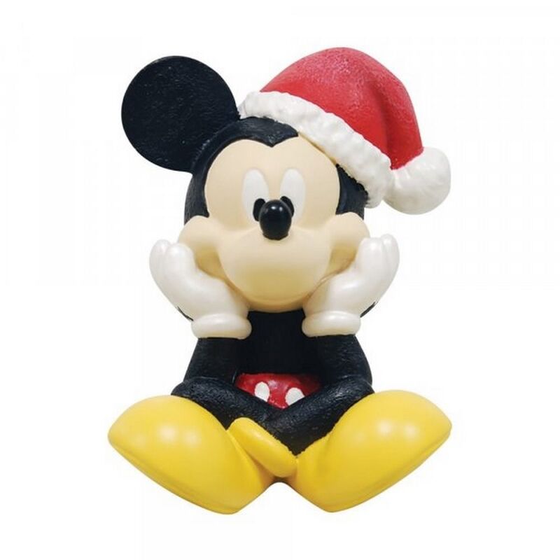 Figura navideña Mickey Mouse de ENESCO, hecha y pintada a mano