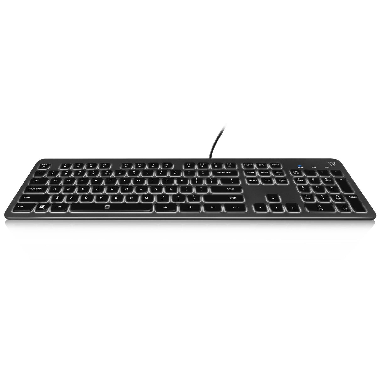 Teclado USB Multimedia Ewent EW3269 con Retroiluminación Ajustable