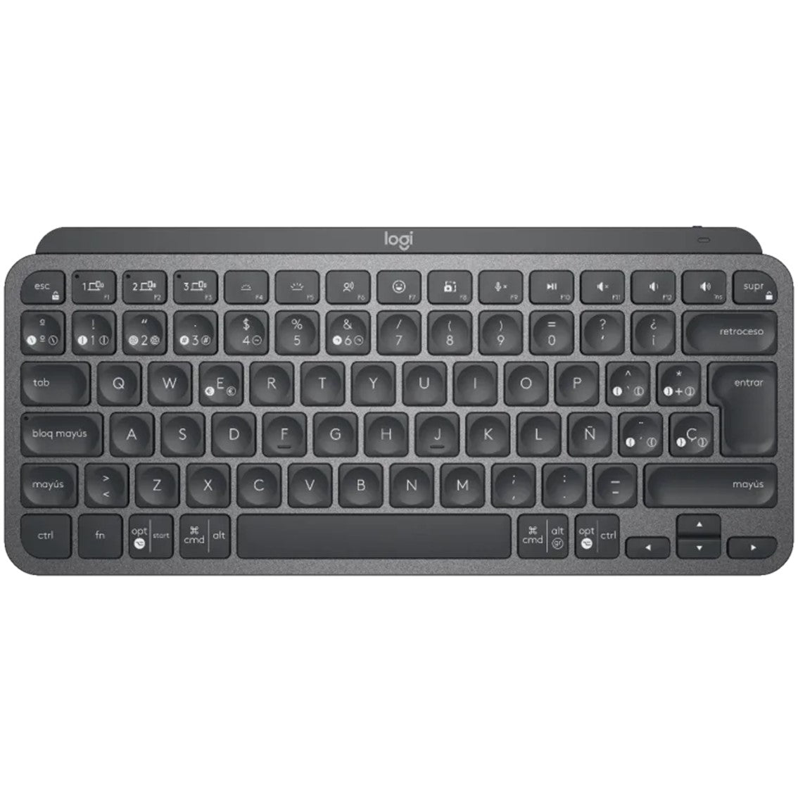 Teclado Logitech MX Keys Mini Grafito Wireless QWERTY Español