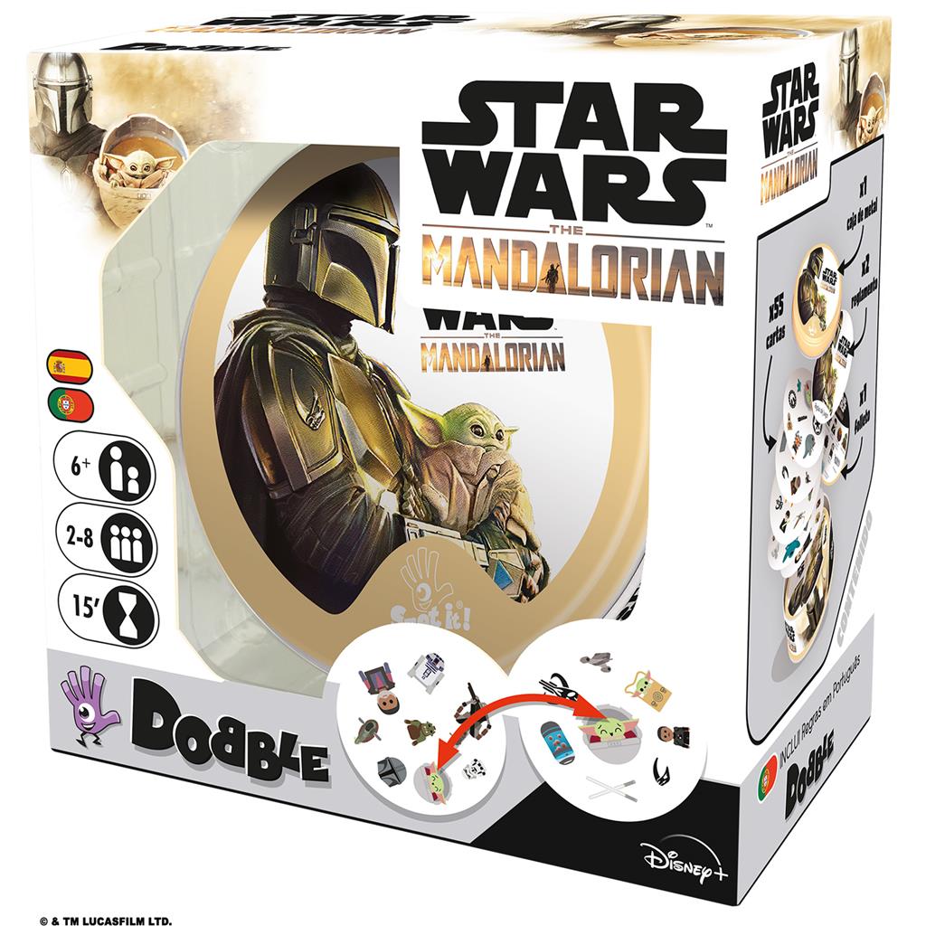 Dobble Star Wars: The Mandalorian - Juego de mesa (+6 años) (Español - Portugués)