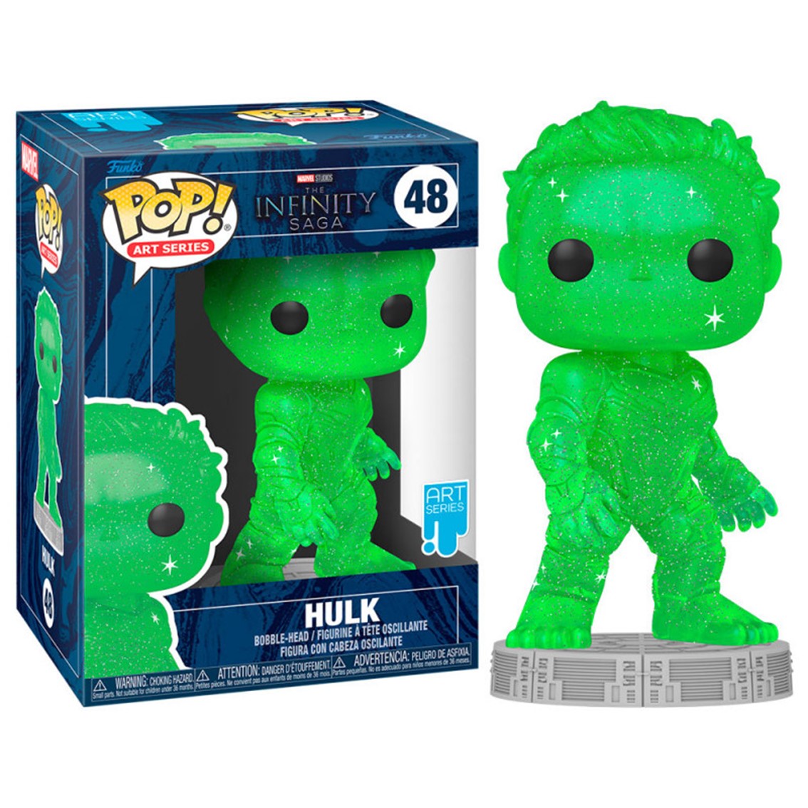 Funko Pop Marvel Infinity Saga Hulk con Gema del Tiempo - 9 cm