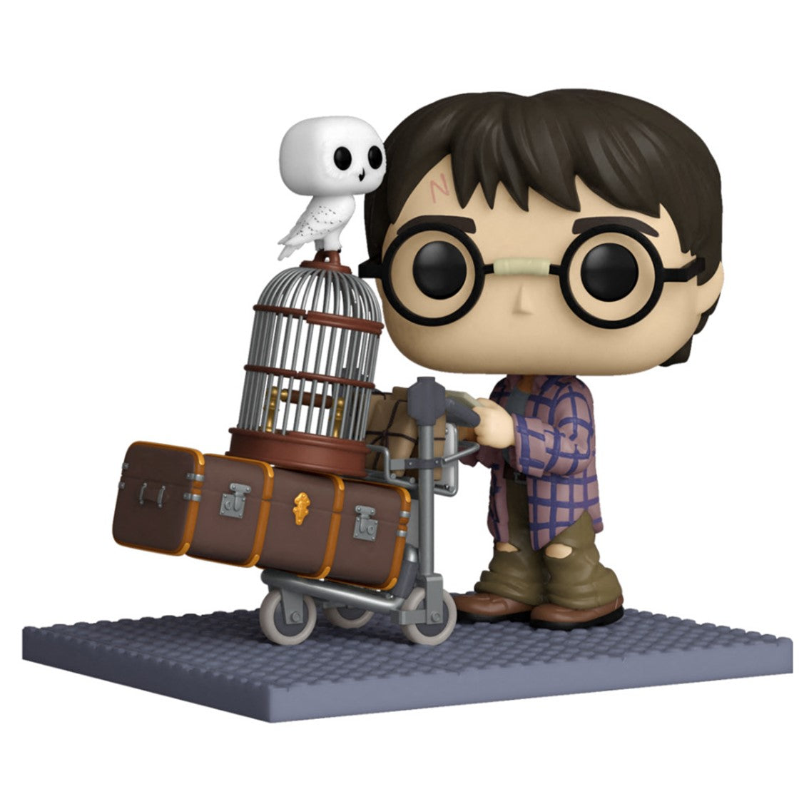 Funko Pop Deluxe Harry Potter: Harry Empujando el Carro con Hedwig 57360