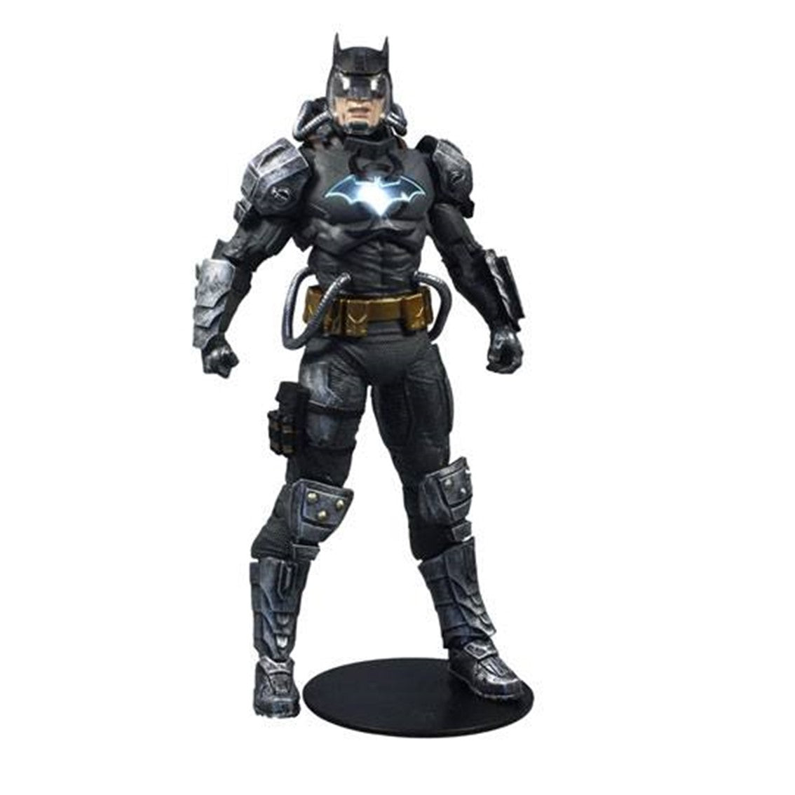 Figura McFarlane Toys DC Multiverse Batman Hazmat con Logo Iluminado