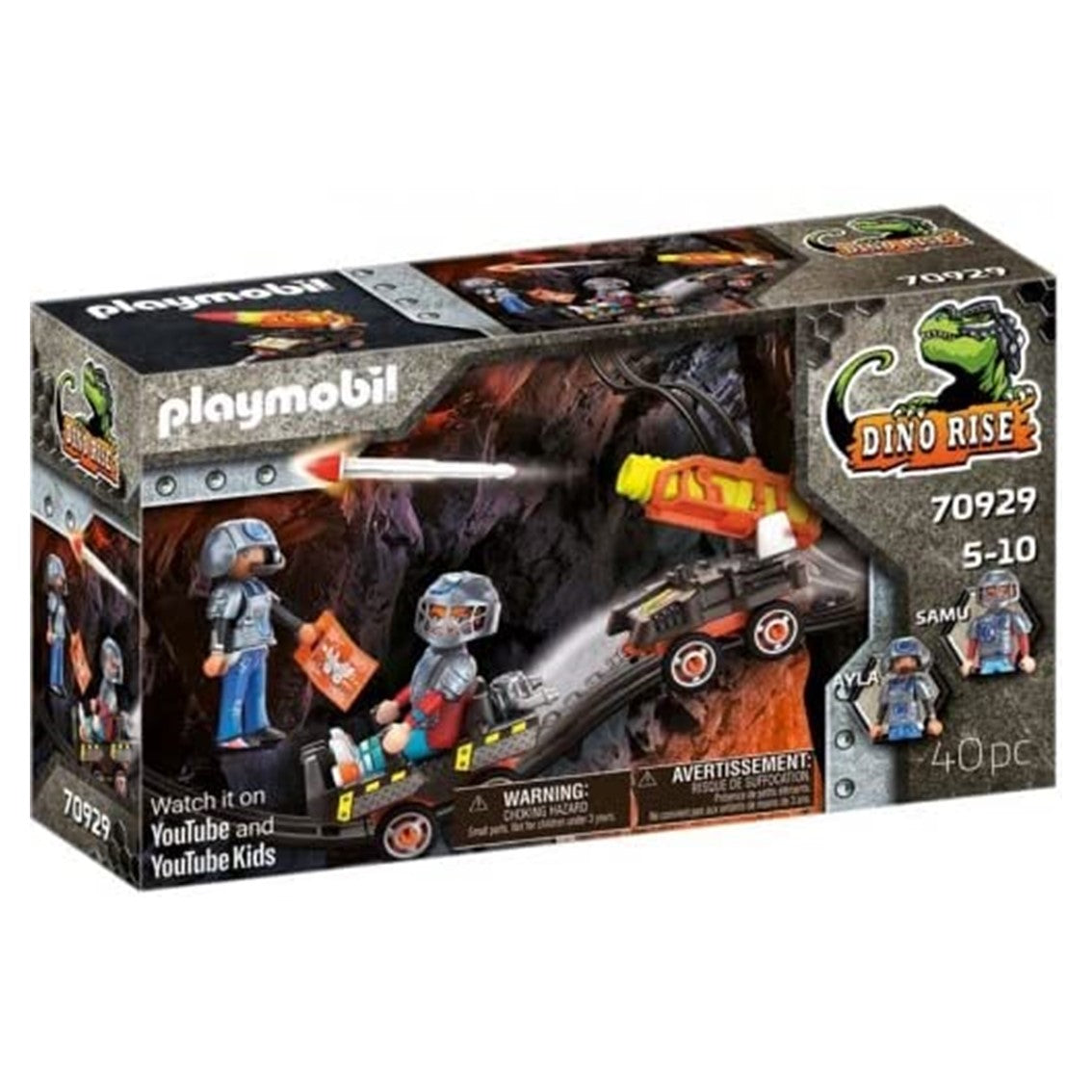 Carro Cohete Dino Mine de Playmobil para Aventuras Épicas