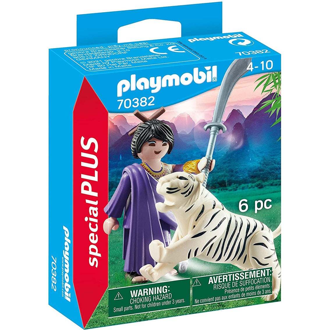 Luchadora Asiática con Tigre Blanco de Playmobil