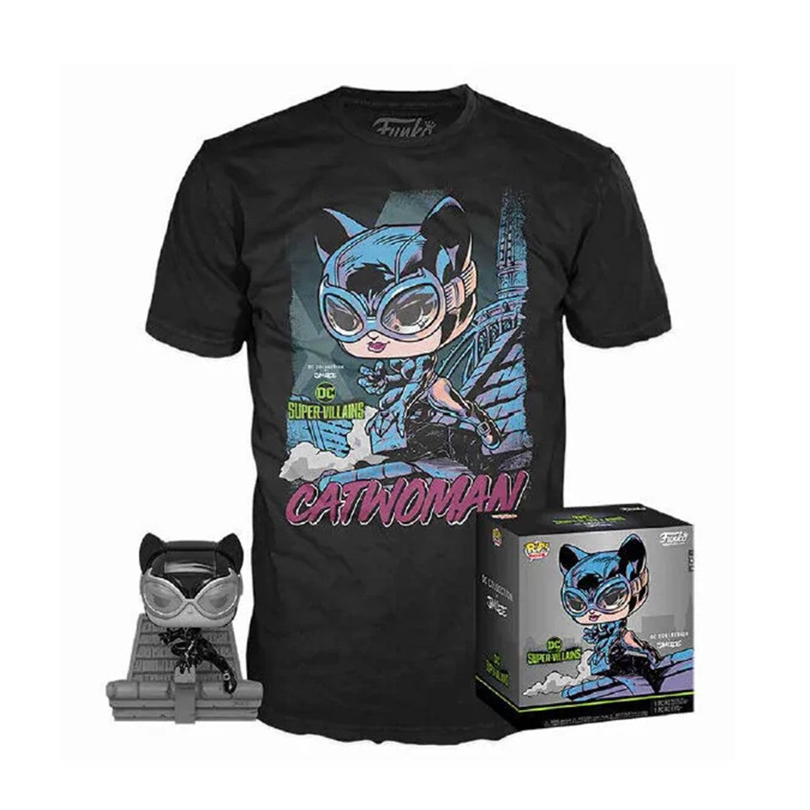 Catwoman Funko Pop & Camiseta Edición Limitada - DC Comics