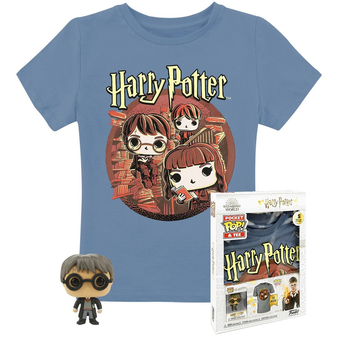 Funko Pop Harry Potter con Camiseta Edición Limitada del Trío - Talla S