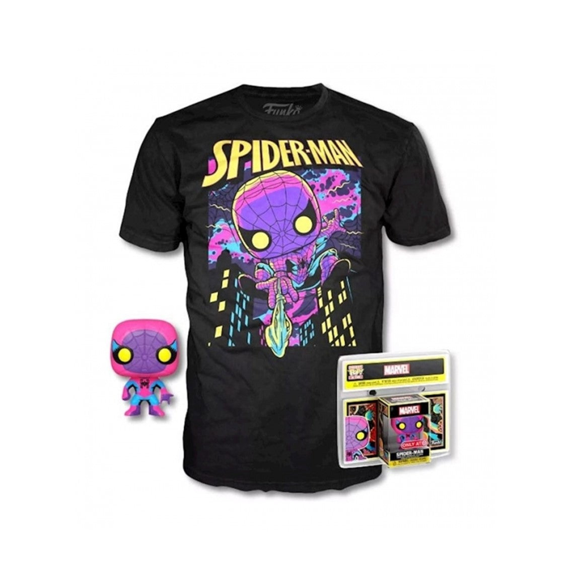 Figura Pop & Tee de Spiderman Edición Limitada con Camiseta XL