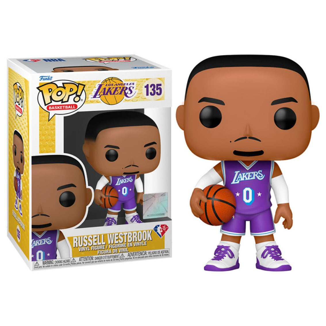 Funko Pop Russell Westbrook - Los Angeles Lakers - Vinilo 9 cm