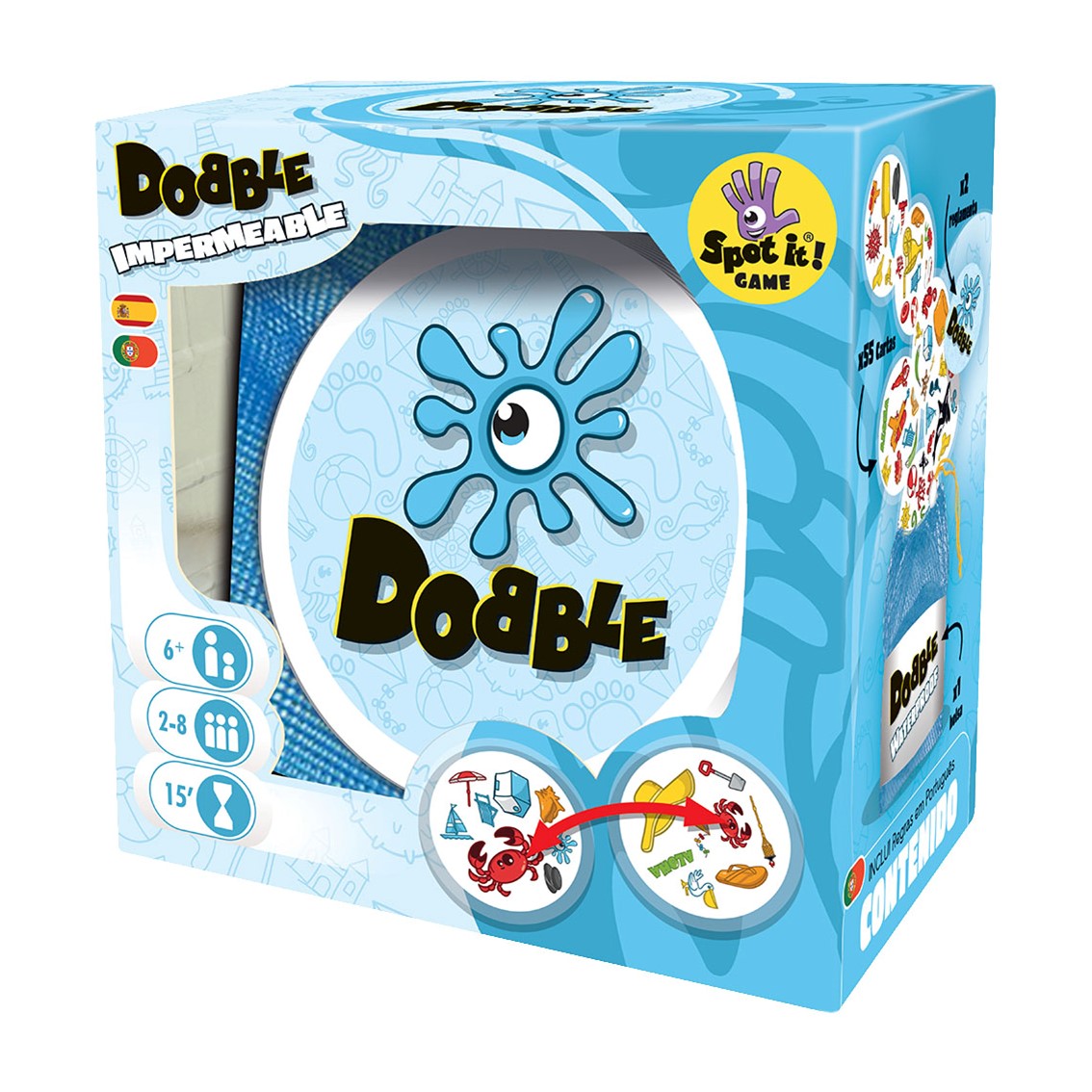 Dobble Waterproof: Juego de Cartas Divertido para Playa y Piscina