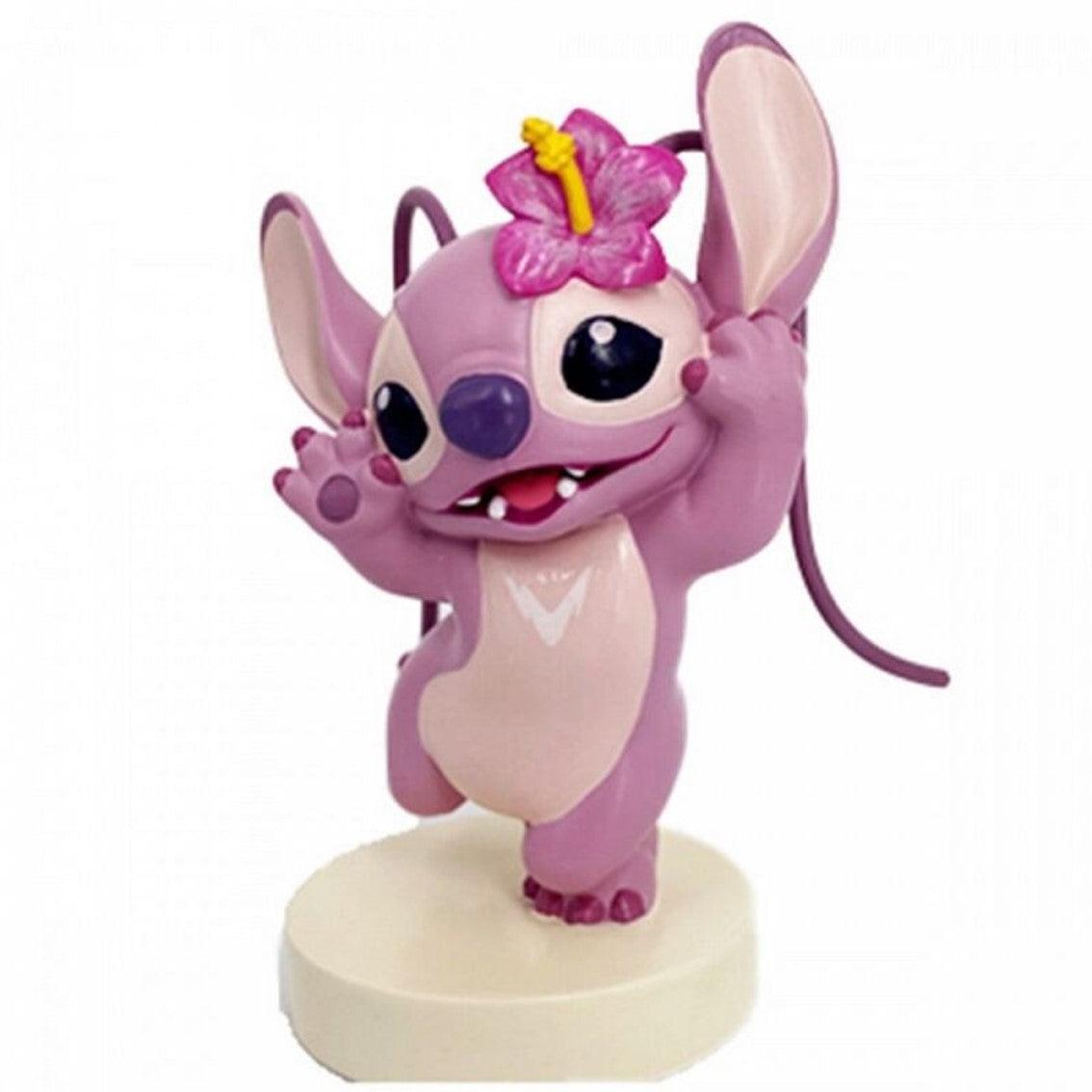 Figura Enesco Disney Lilo y Stitch - Ángel con Flor en Resina Pintada a Mano