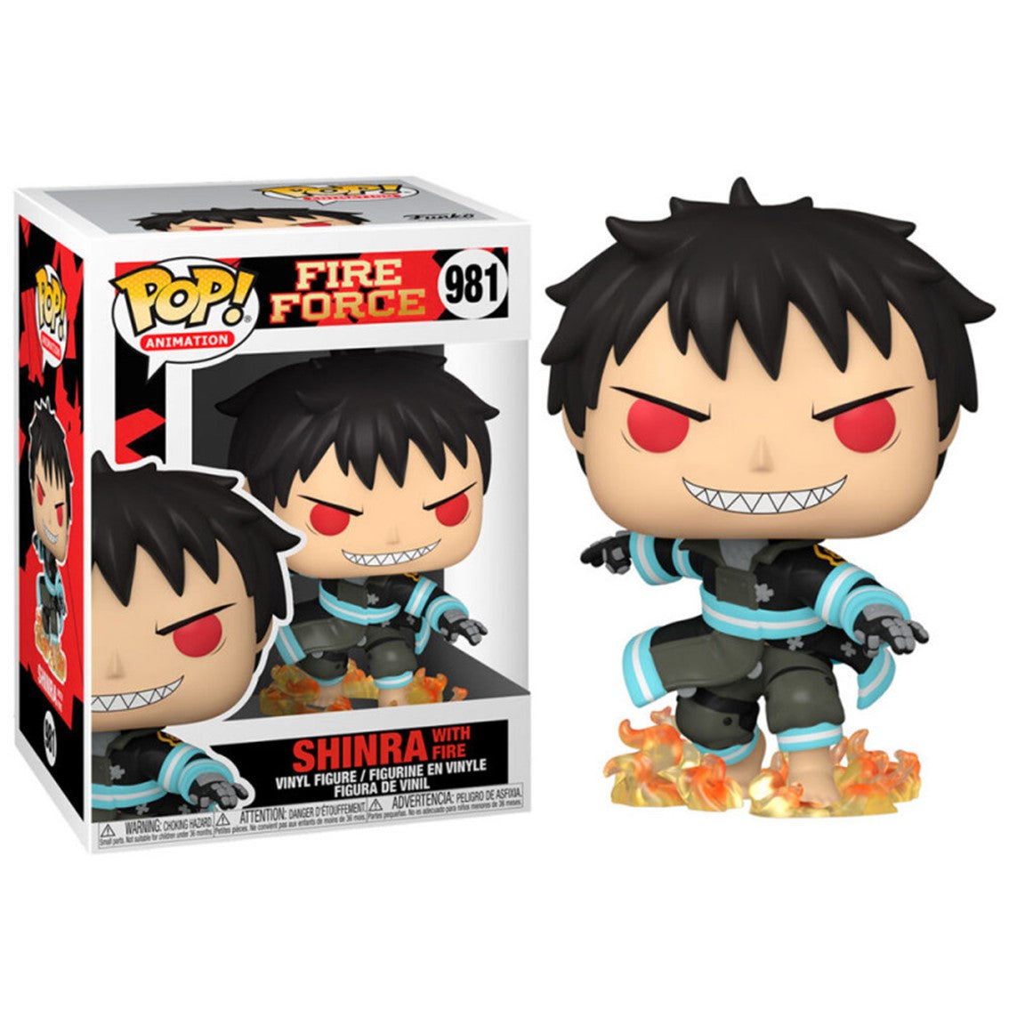 Funko Pop Animación Fire Force - Shinra con Fuego (9 cm)