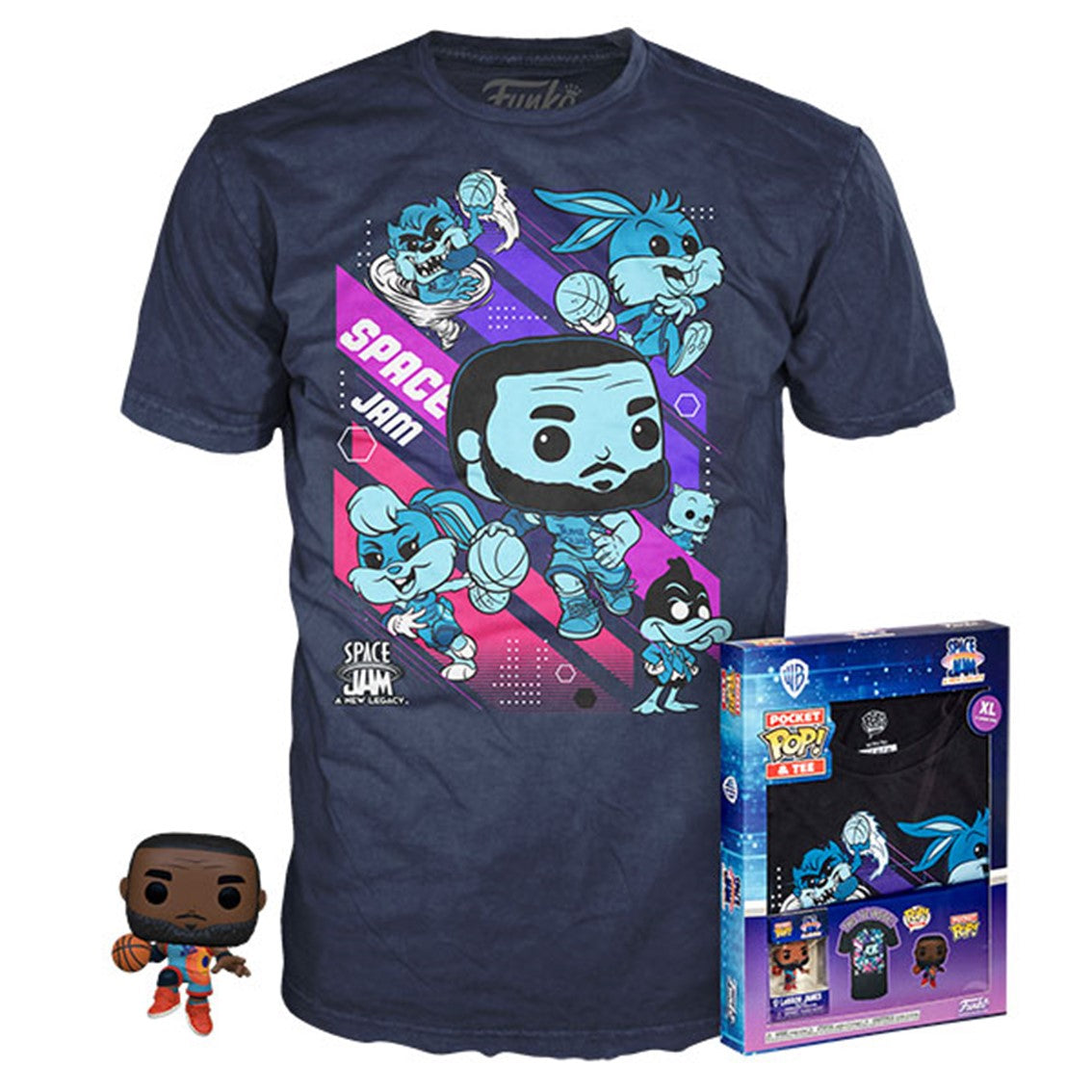 Pack Coleccionable Funko LeBron James Space Jam con Camiseta Edición Limitada