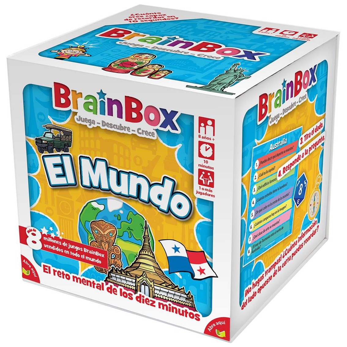 Juego de Mesa BrainBox: El Mundo - Mejora Tu Memoria y Observación