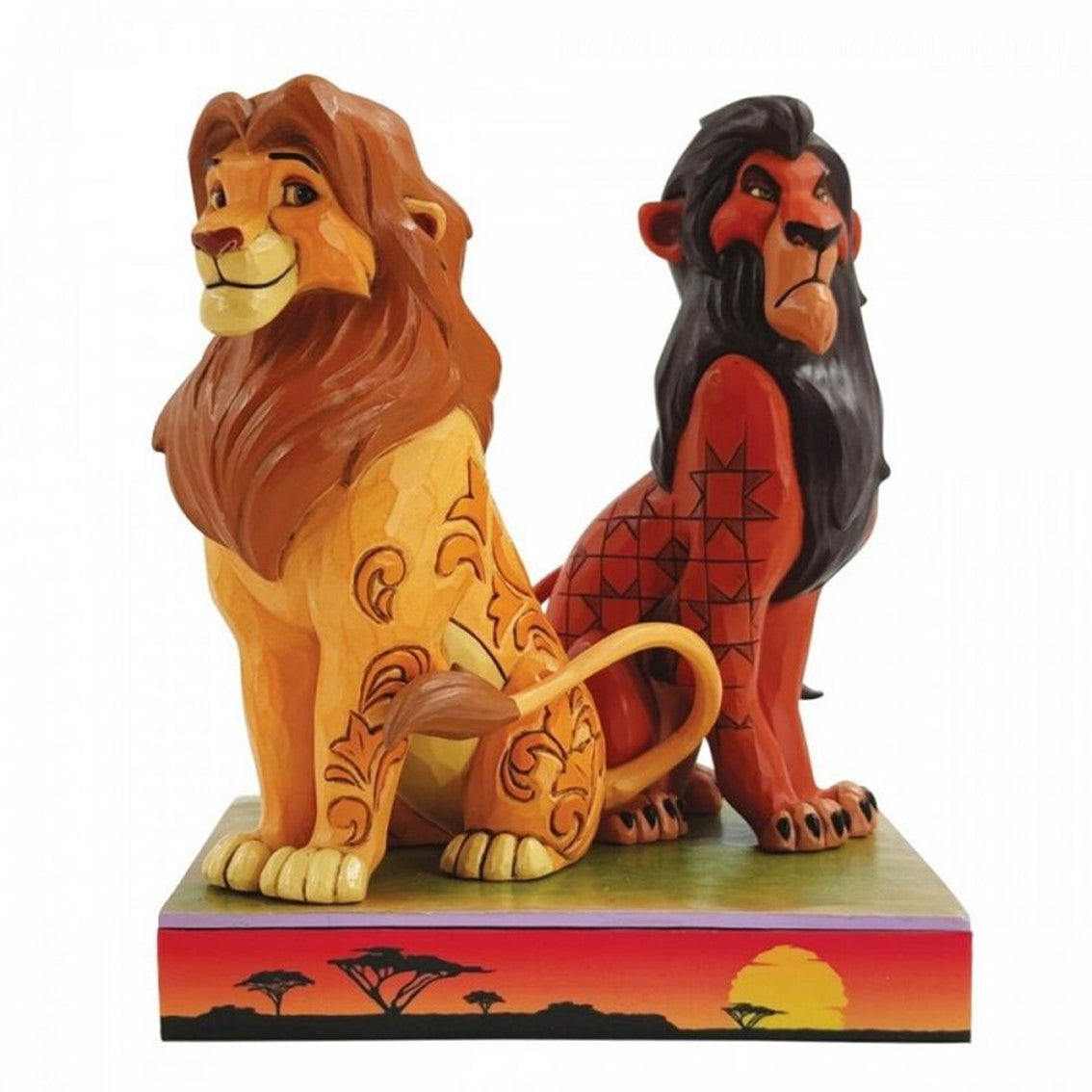 Figura Decorativa Simba y Scar - El Rey León de Enesco (16.5 cm)