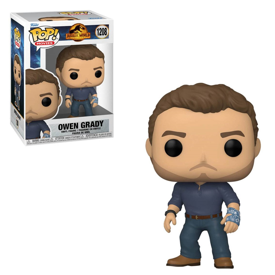 Figura Funko Pop Owen Grady Jurassic World Dominion - Vinilo 9 cm