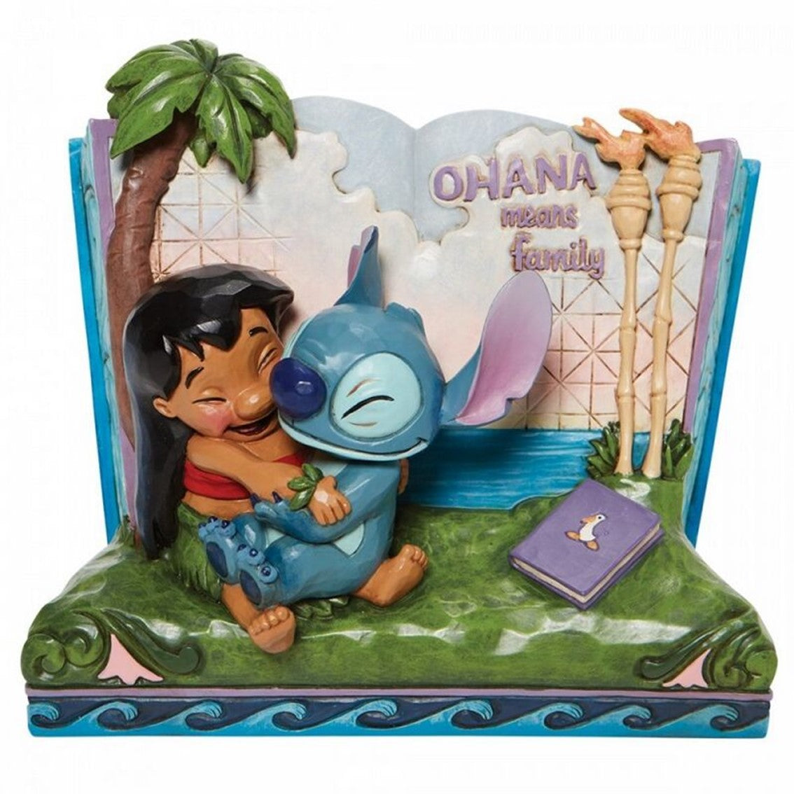 Figura Decorativa Enesco Lilo & Stitch - Libro Ohana 13 cm