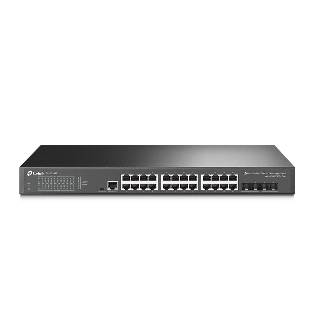 Conmutador L2+ Gigabit TP-Link TL-SG3428X con 24 Puertos + 4 SFP+ 10G y Consola
