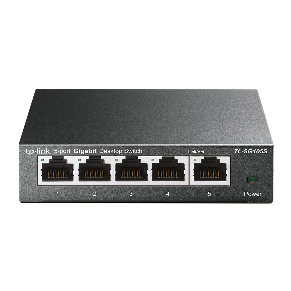 Switch de Escritorio TP-Link TL-SG105S de 5 Puertos Gigabit Ethernet 10/100/1000 Mbps