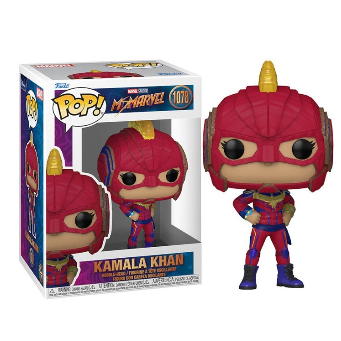 Figura Funko Pop Kamala Khan (Ms. Marvel) - 9 cm