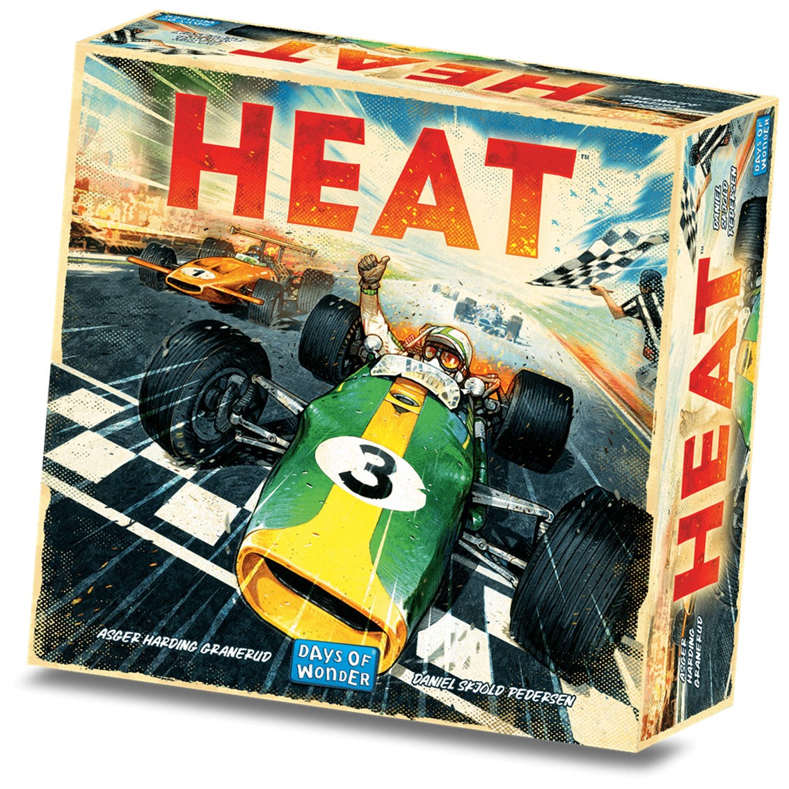 Heat: Juego de Mesa de Carreras de los Años 60