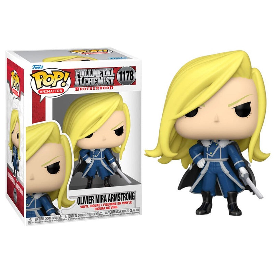 Funko Pop Olivier Mira Armstrong - Fullmetal Alchemist Brotherhood con Espada