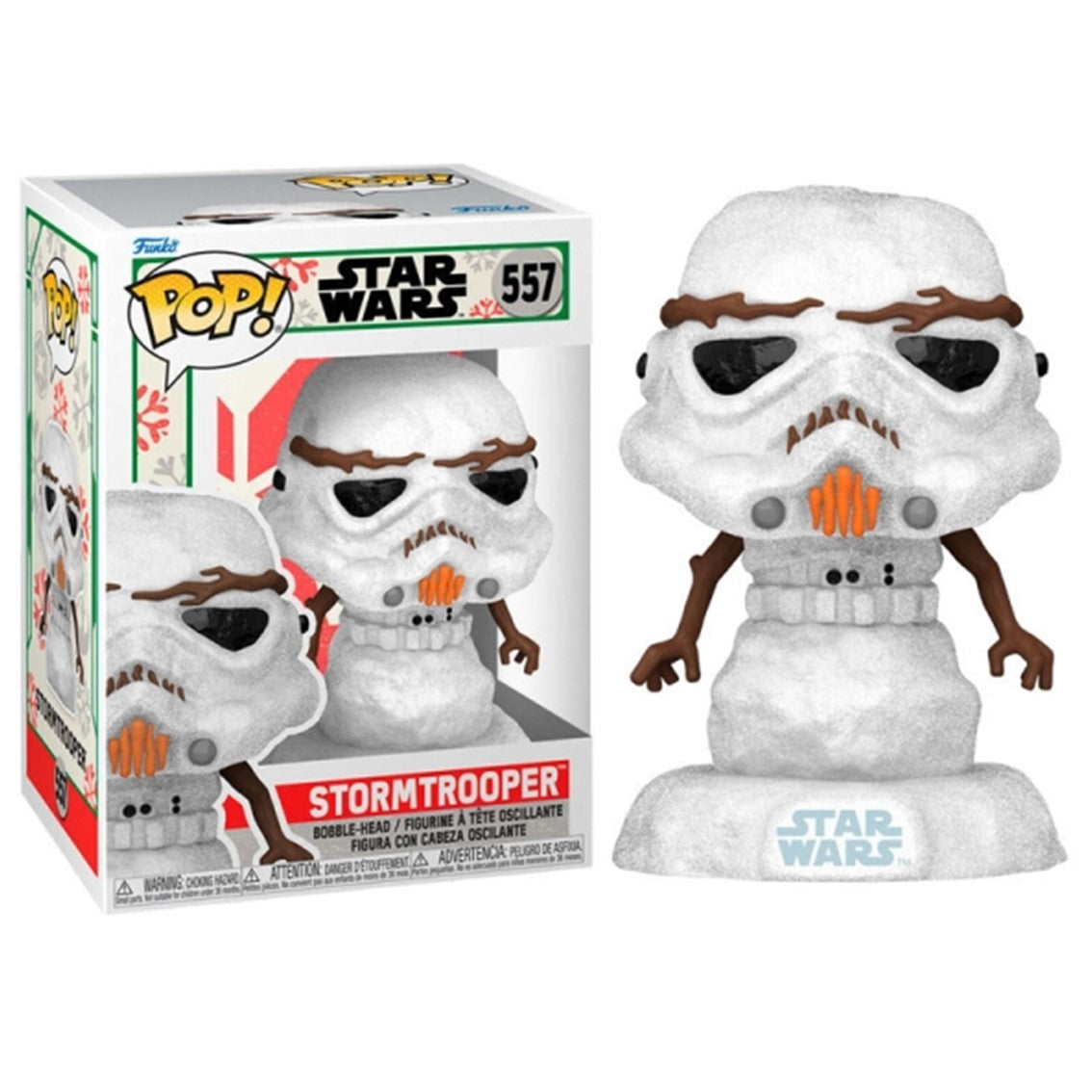 Funko Pop Star Wars Holiday Stormtrooper - Edición Navideña de Vinilo de 9 cm
