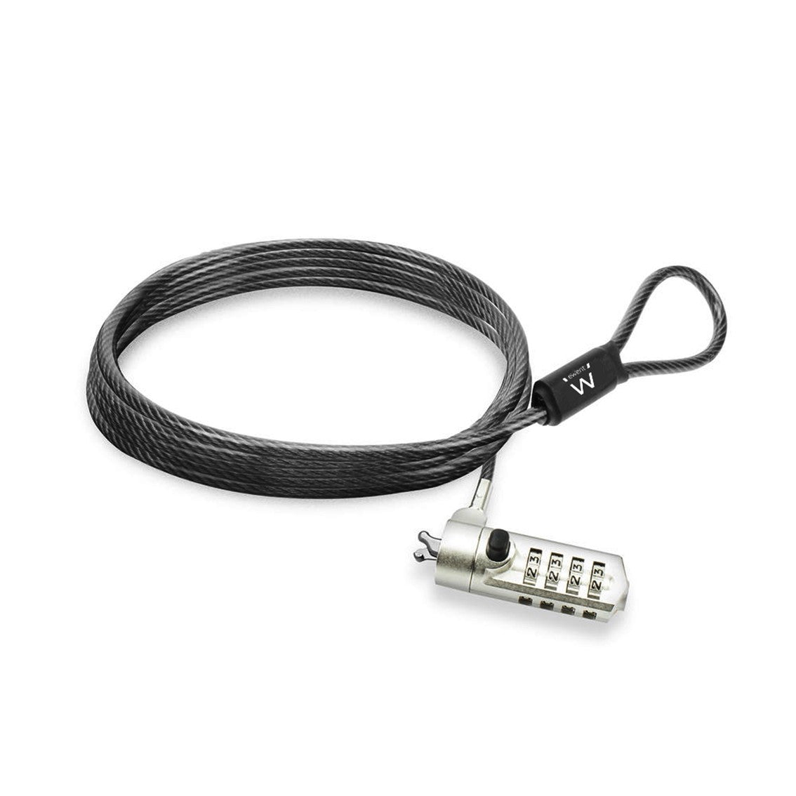 Cable de seguridad con candado EWENT EW1243 para portatil con combinación de números