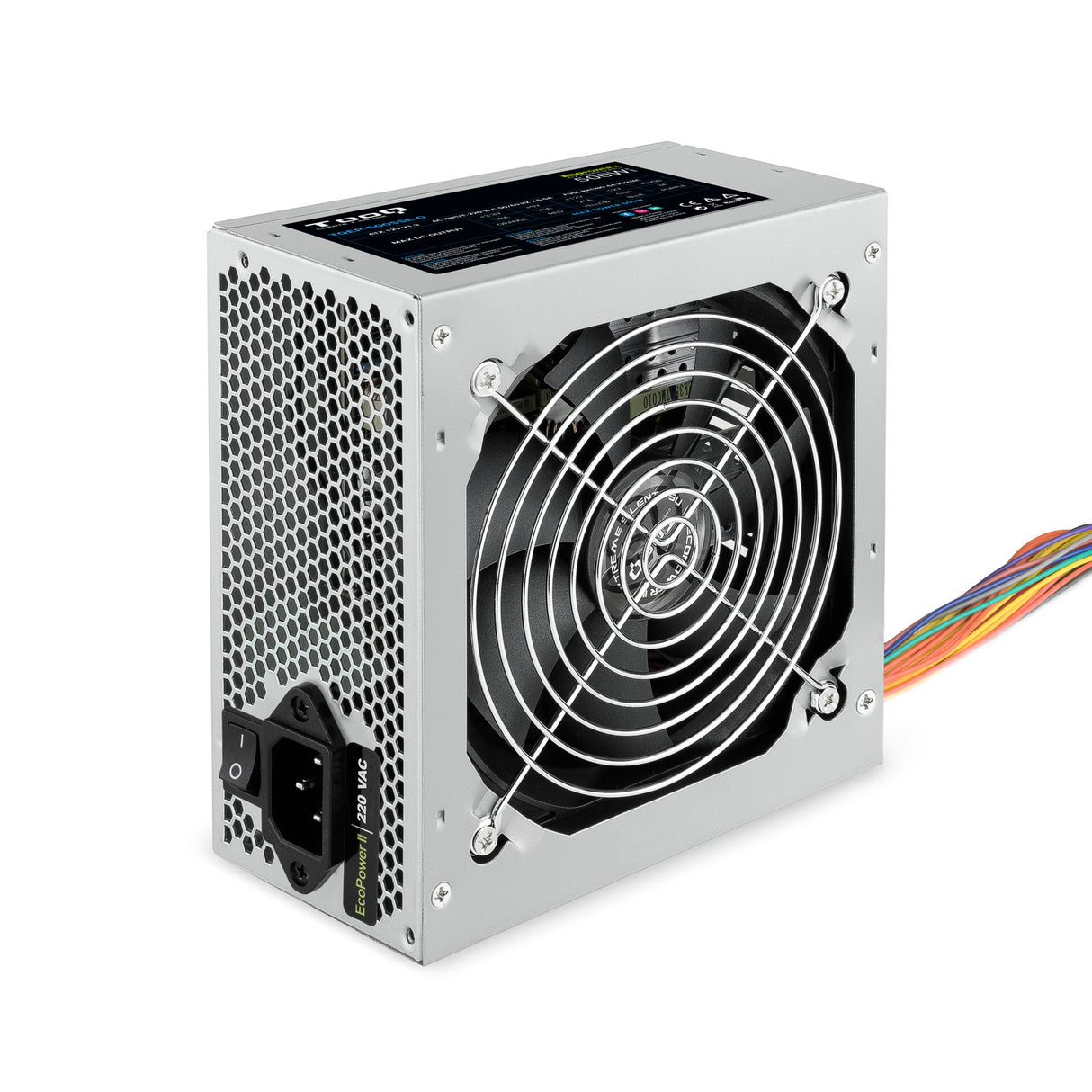 Fuente de Alimentación TooQ TQEP - 500SSE - ATX 500W, Silenciosa y Segura