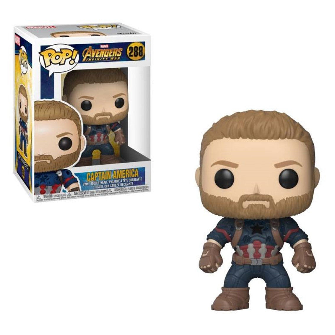 Figura de Vinilo Funko Pop Capitán América Infinity War - 9 cm