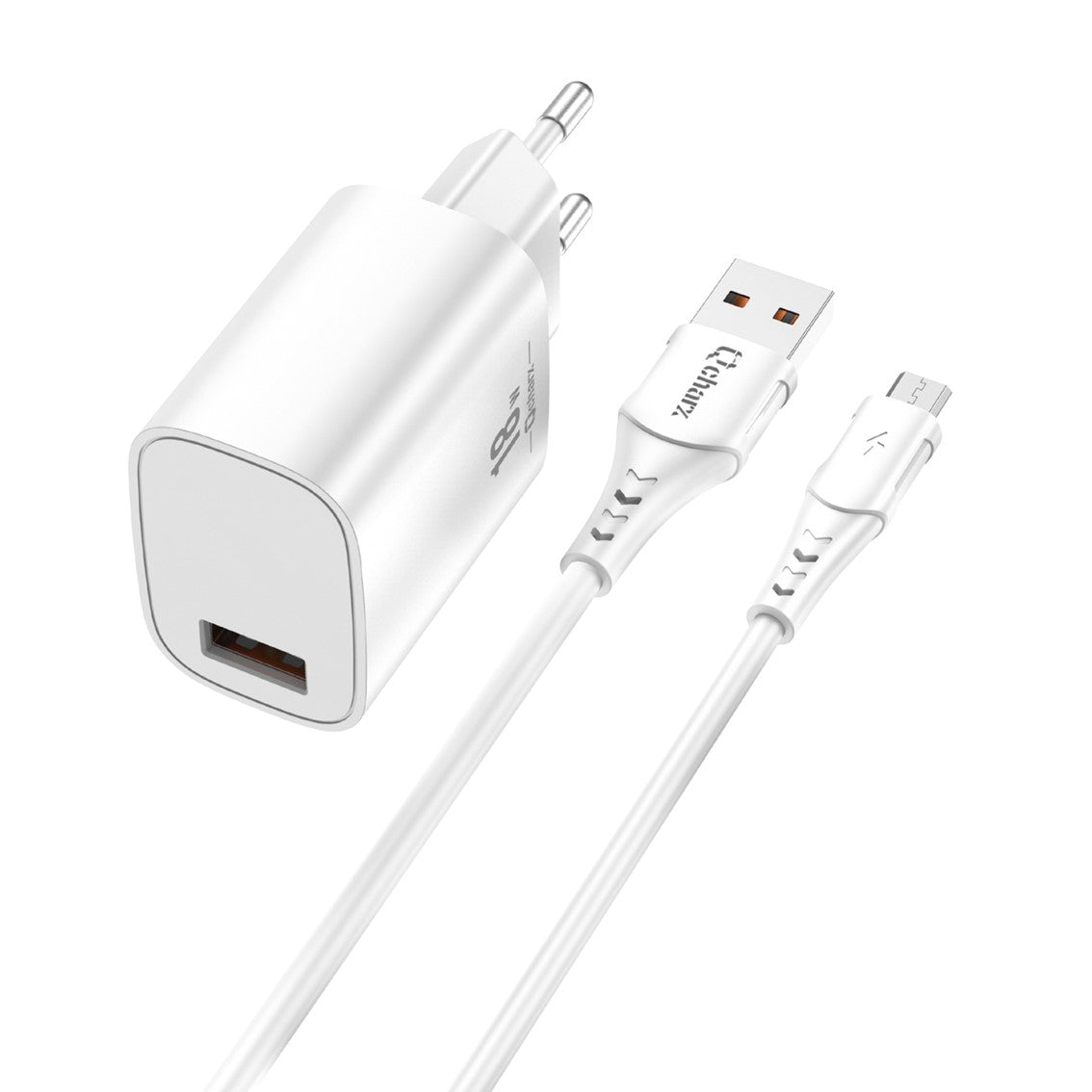 Cargador Rápido Qcharx Artemisia 18W con Cable USB a Micro