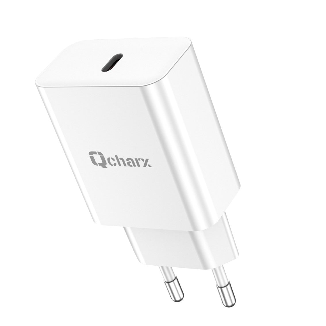 Cargador Qcharx Chronos 20W Tipo C Blanco - Carga Rápida y Segura