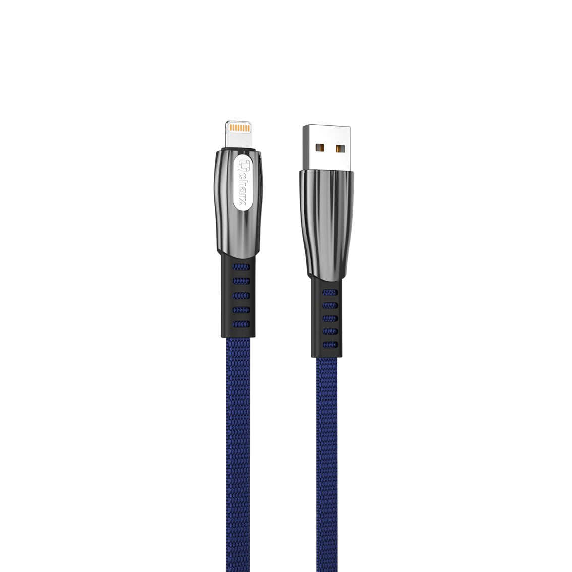 Cable Premium Qcharx Florence USB a Lightning 3A - 1m, Zinc Azul