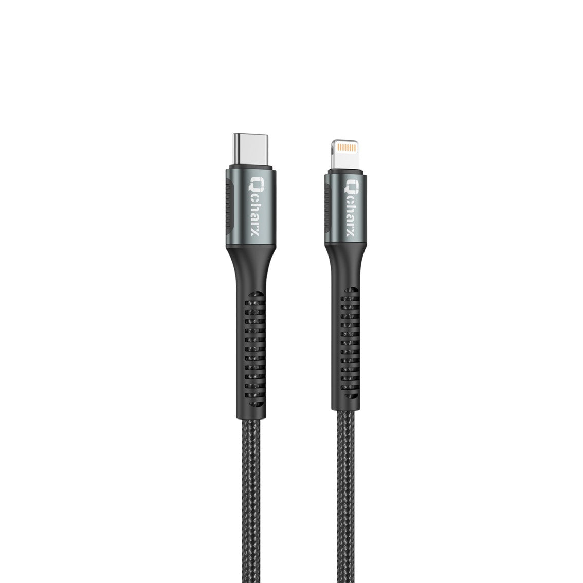 Cable Qcharx Prague Tipo C a Lightning 3A 20W - 1m Aluminio Trenzado Anti-Rotura