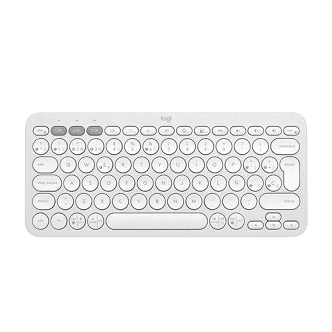 Teclado Inalámbrico Logitech Pebble Keys 2 K380s Blanco