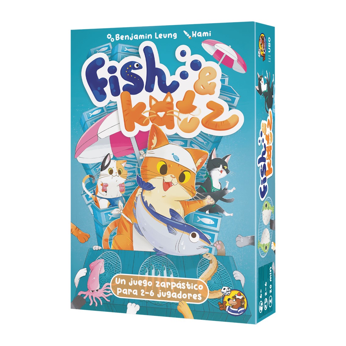Juego de mesa Fish & Katz - HeidelBar Games - Edición en español - A partir de 6 años - 2 a 6 jugadores - Duración 20 minutos