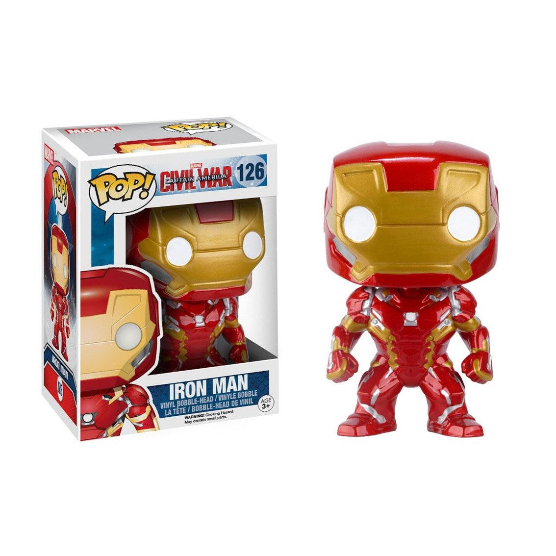 Funko Pop Marvel Capitán América Civil War Iron Man 7224 - Figura de Vinilo de 9 cm