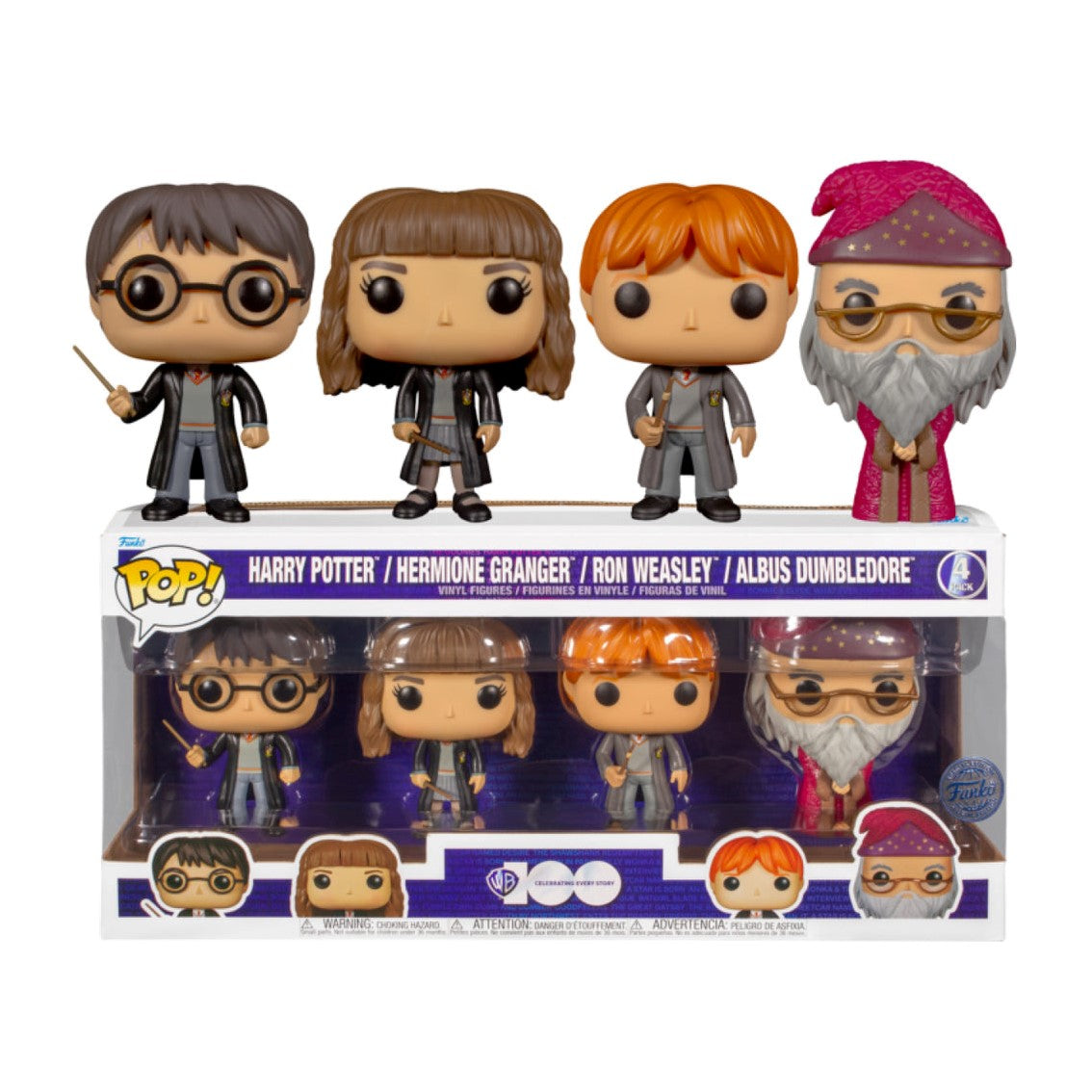 Pack de Funko Pop Harry Potter: Harry, Hermione, Ron y Dumbledore