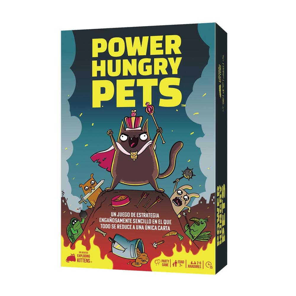 Juego de mesa Power Hungry Pets - Exploding Kittens - Edad recomendada 7 años